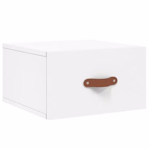vidaXL Wall-mounted Bedside Cabinet White W/D/H: 35 x 35 x 20 cm