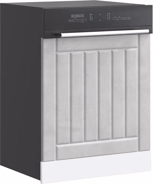 Berkfield Home Lucca Dishwasher Panel in Concrete Grey Engineered Wood – 1