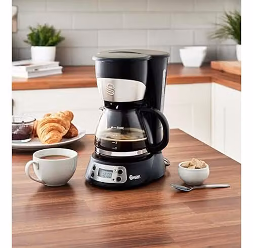 Swan Programmable Coffee Maker with Keep Warm Function, LCD Timer and Auto Shut-off, 0.75 l, 700W, Black – 5
