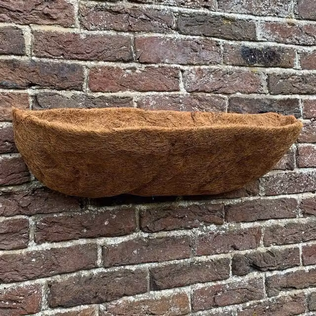 Coco Wall Trough Planter Liners, Extra Deep, 60cm, Brown