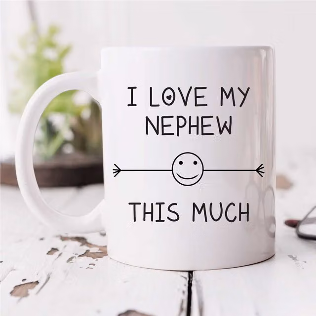 60 Second Makeover Limited I Love My Nephew This Much Ceramic Mug in White