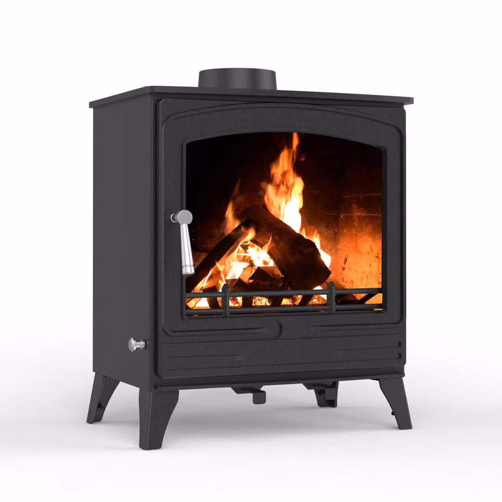 RoyalFire 8.5kW Steel Multifuel Wood Burning Stove in Grey – 2