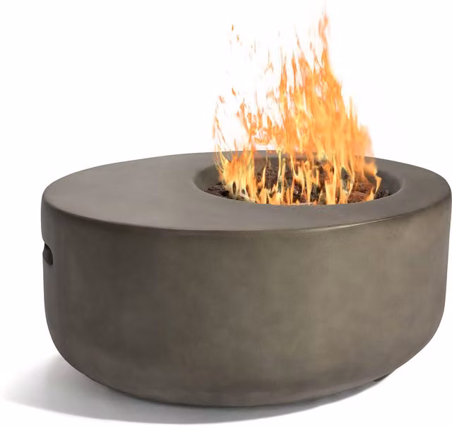 MDA Designs Echo Outdoor Gas Fire Pit and Fire Bowl in Dark Grey
