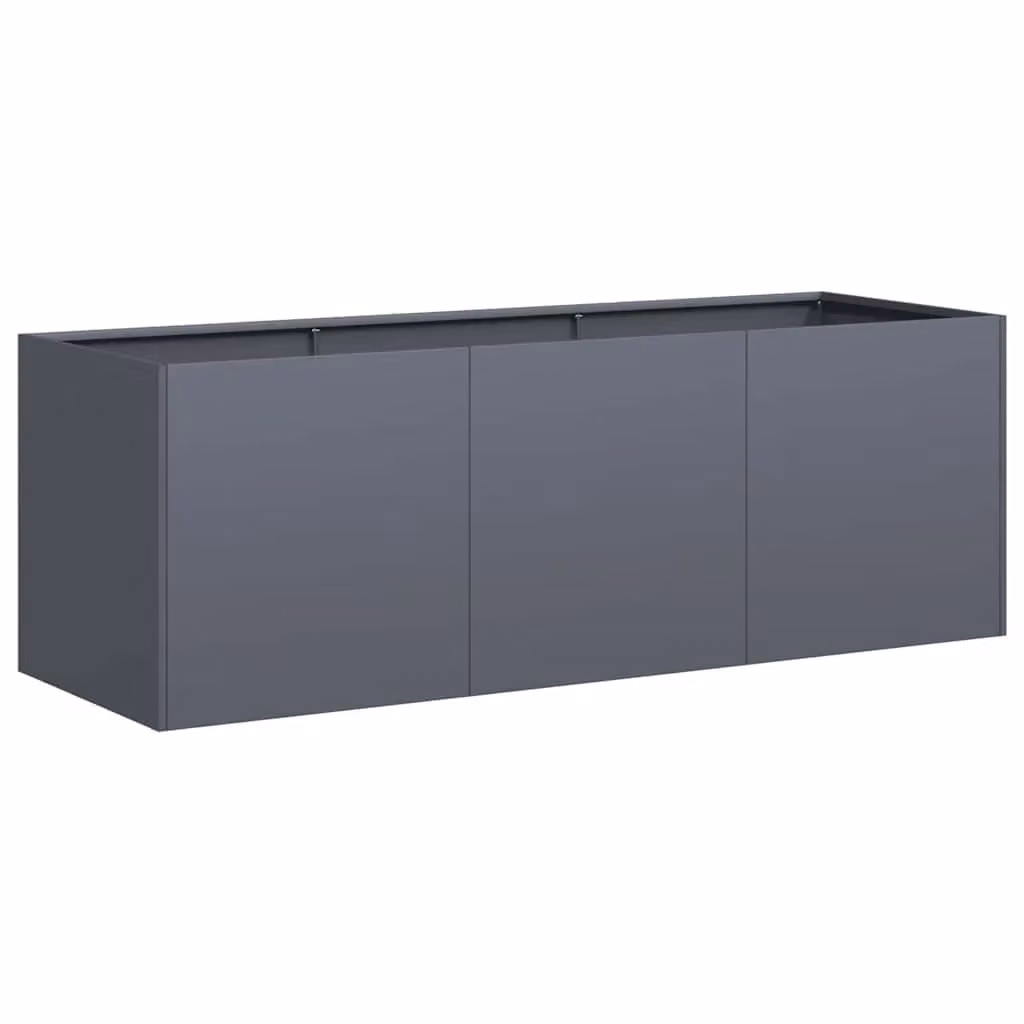 Berkfield Home Anthracite Steel Planter Tub, W/D/H: 120 x 40 x 40 cm – 2