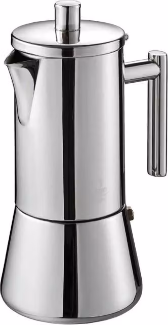 Gefu Nando 4-Cup Stovetop Espresso Percolator, Induction Compatible, Silver
