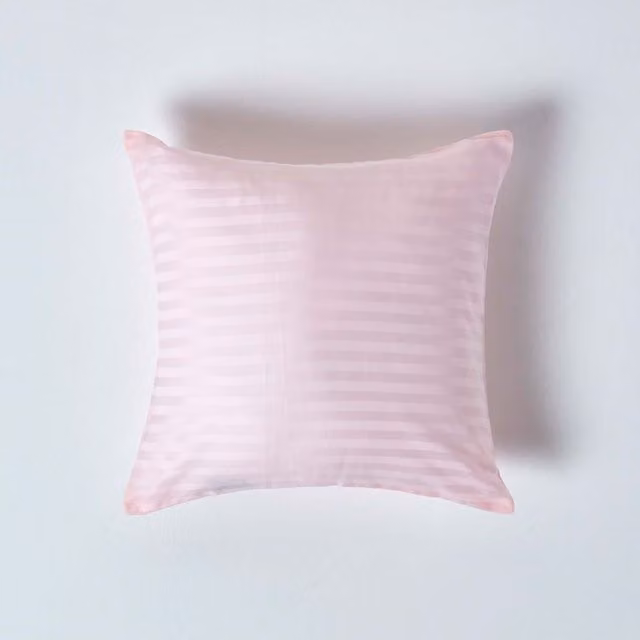 Homescapes Pink Combed Cotton Percale Housewife Pillowcase, 40 x 40 cm