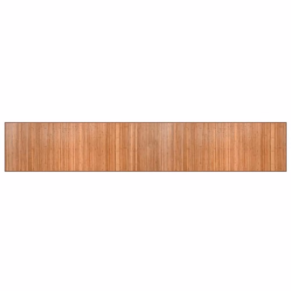 Berkfield Home Rectangular Bamboo Rug in Brown, W/D: 70 x 400 cm – 1