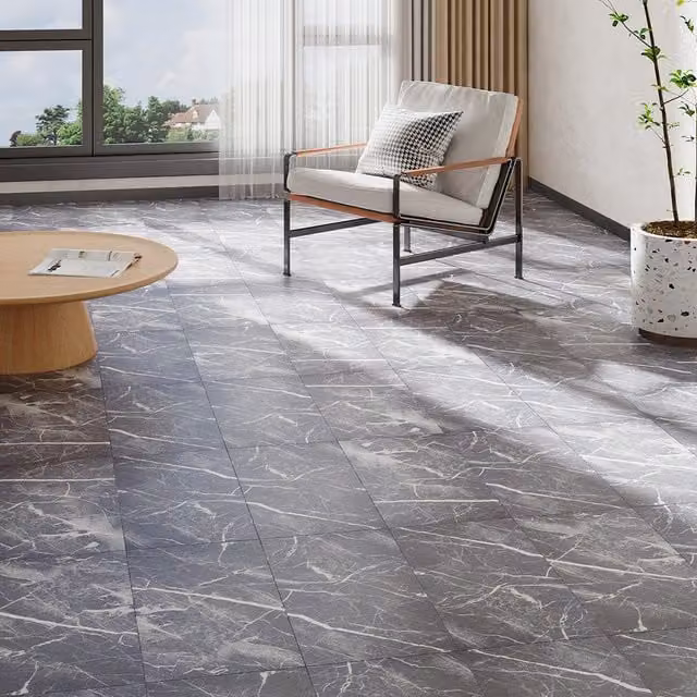 Lifeideas 20 Piece Stone Effect Click Flooring Set in Marbled Slate Grey