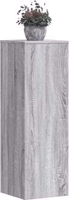 Berkfield Home Set of 2 Modern Grey Sonoma Plant Stands, Engineered Wood, W/D/H: 33 x 33 x 100 cm – 1