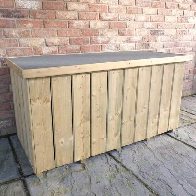 Shires Pressure Treated Planed Timber Log Box in Light Brown, W/D/H: 127.0 x 56.0 x 68.3 cm – 1