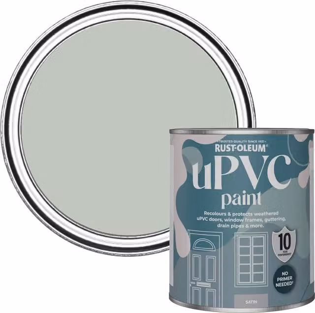 Rust-Oleum Satin Finish UPVC Paint in Green, 0.75 l