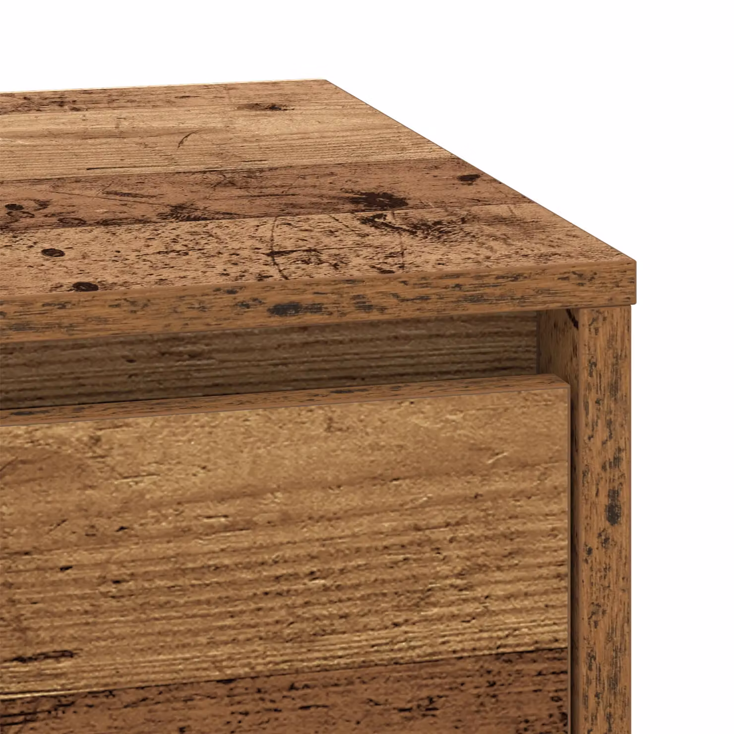 Berkfield Home Bedside Cabinet with Integrated LED Lights in Brown Old Wood, W: 39 cm, D: 34.5 cm, H: 50 cm – 6