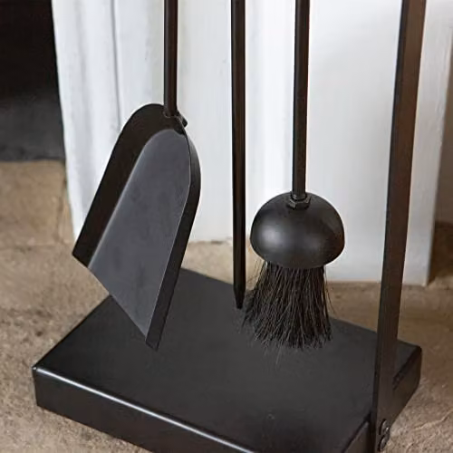 Hammer & Tongs Goodwood 4 Piece Fireside Companion Set in Black – 4