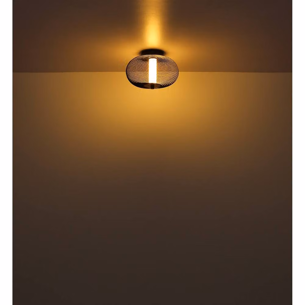 Netlighting Astari Wire Frame LED Pendant Ceiling Light in Matt Black with Warm White 2700K Light – 2