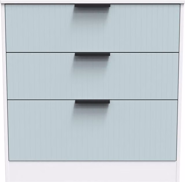 Ready Assembled 2 U Denver 3 Drawer Deep Chest in Duck Egg Blue