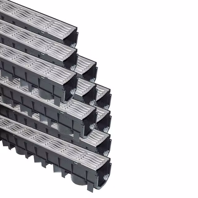 FloPlast Galvanised Steel Class A15 Channel Drainage Grate in Silver and Grey