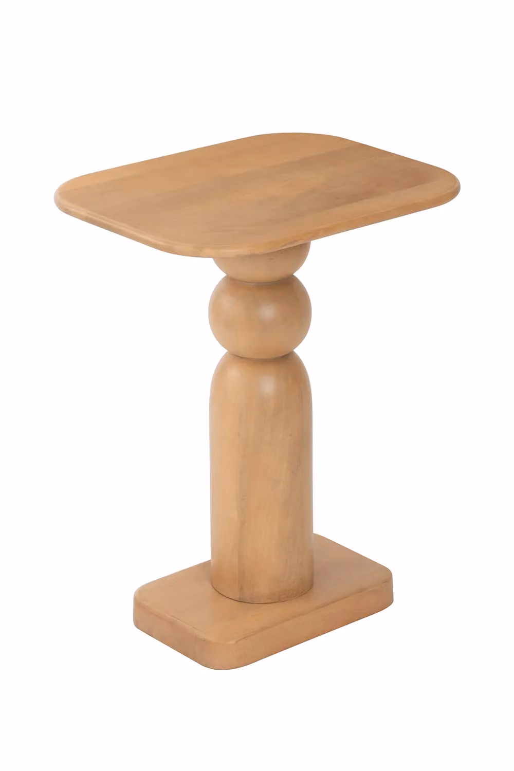 MH London Vita Solid Mango Wood Sculptural Side Table in Natural Brown – 2