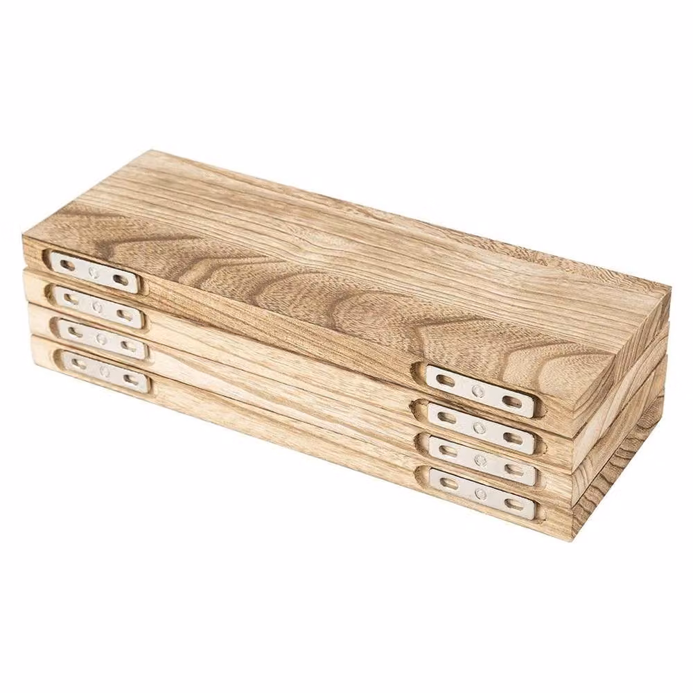 SPETLEK Set of 4 Natural Brown Wooden Floating Wall Mounted Shelves – 3