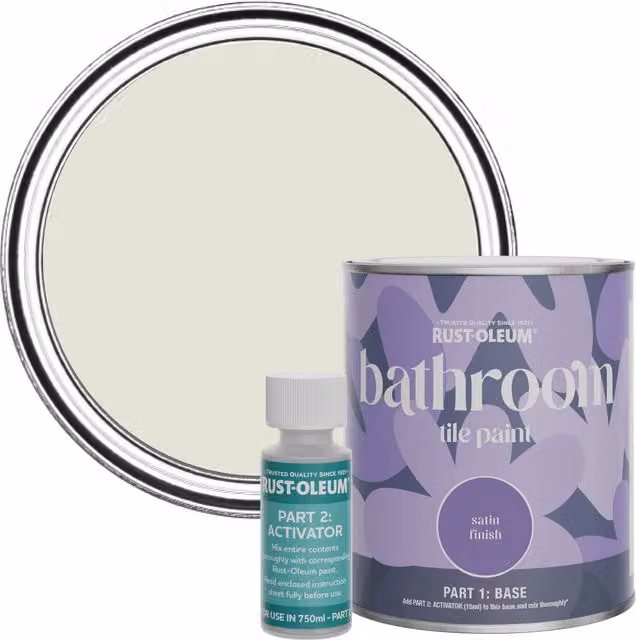 Rust-Oleum Bathroom Tile Paint in Satin Finish, Portland Stone, 0.75 l