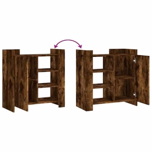 vidaXL Smoked Oak Sideboard in Brown, W/D/H: 73.5 x 35 x 75 cm – 5