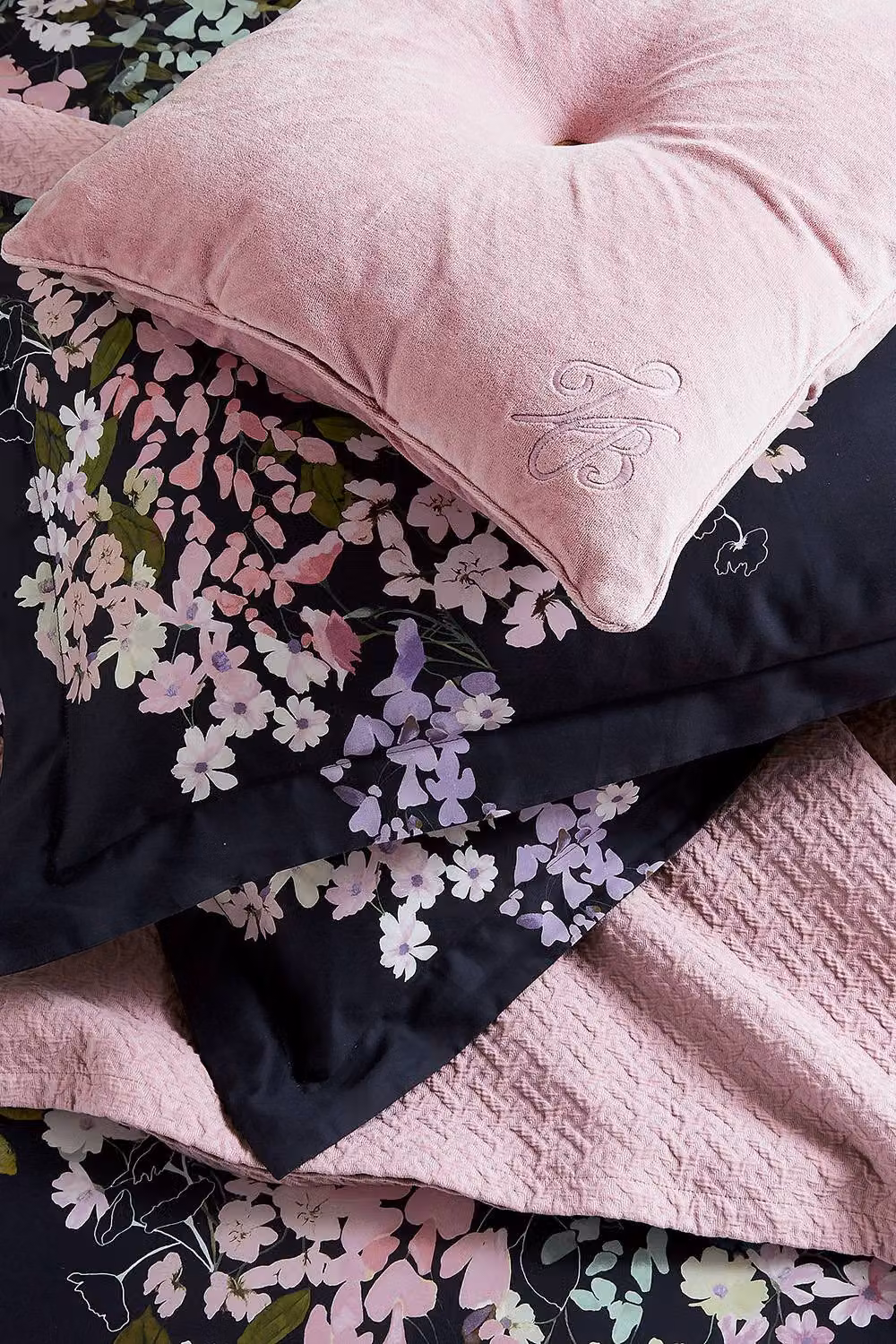 Ted Baker Wisteria Reversible Cotton Mako Satin Duvet Cover and Pillowcase Set, Blue and Pink, W/D/H: 180 x 200 cm – 5