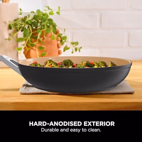 Ninja Extended Life 16cm Ceramic Saucepan with Lid, CW90216EUI, Grey, Terracotta or Black – 2