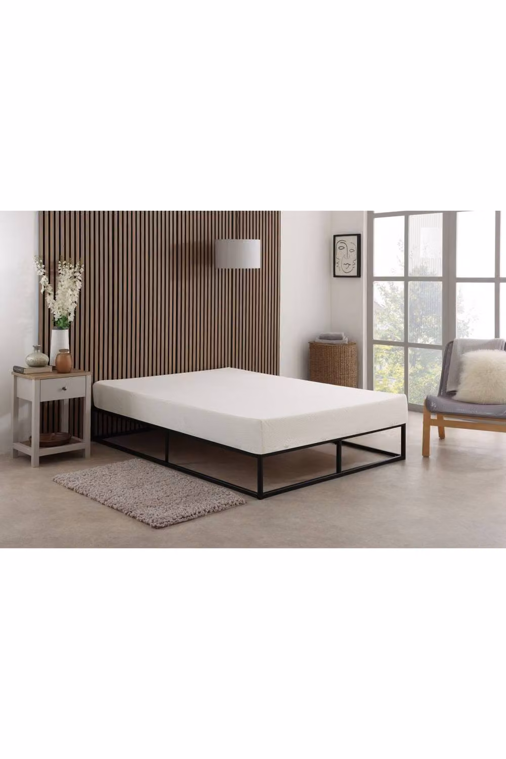 The Foam People CoolMax All Foam Memory Foam Mattress in White, Small Double, H: 15.24 cm, W: 120 cm, D: 200 cm – 2