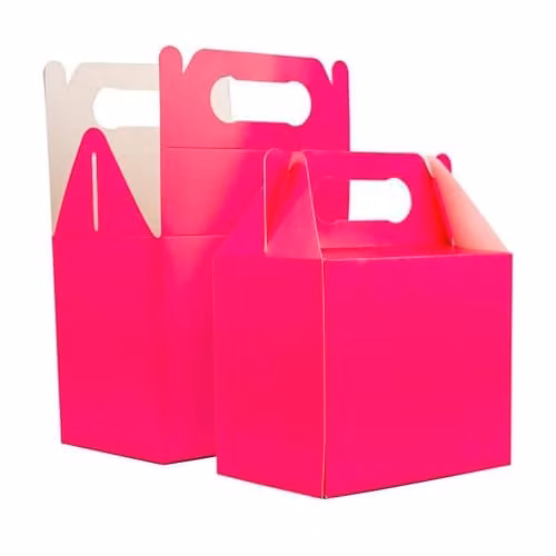 Shatchi 30-Piece Cardboard Party Food Lunch Boxes in Pink, W/D/H: 14 x 12 x 10 cm