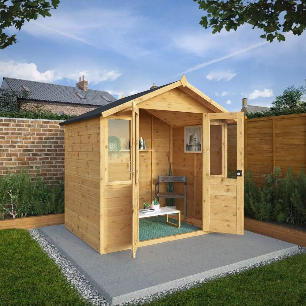 Mercia Traditional Wooden Summerhouse in Brown, W/D/H: 229.5 x 179.8 x 221.3 cm – 3