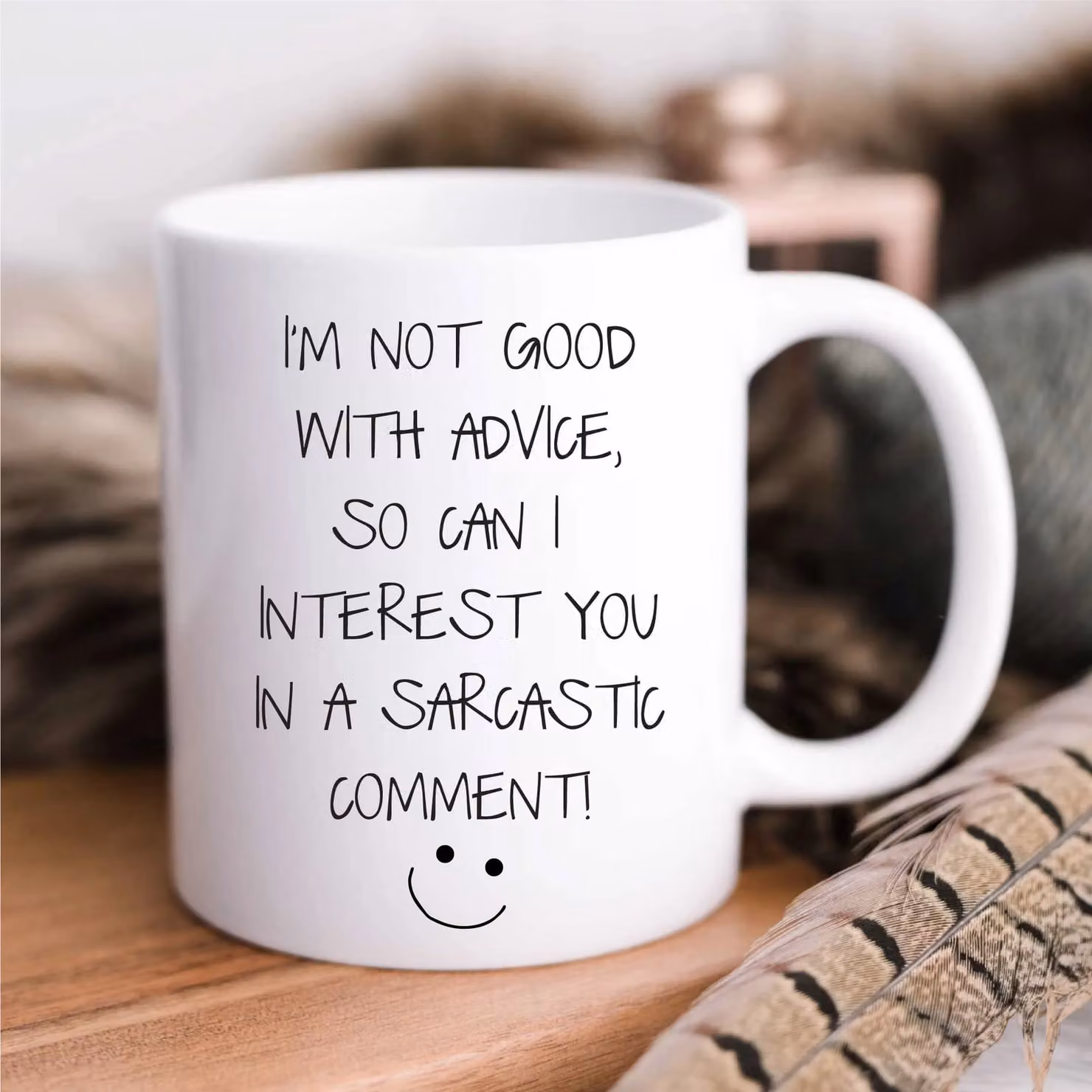 60 Second Makeover Limited I'm Not Good With Advice So Can I Interest You In A Sarcastic Comment Ceramic Mug, White – 2
