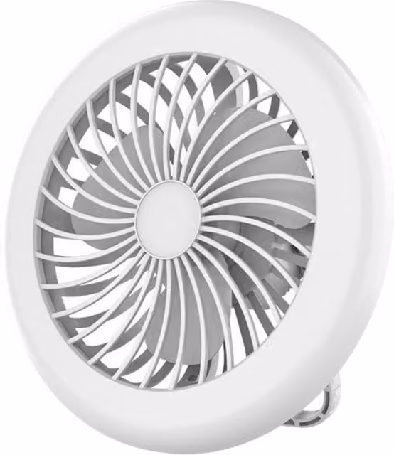 Quipulse Rechargeable Portable Mini Camping Fan Light in White