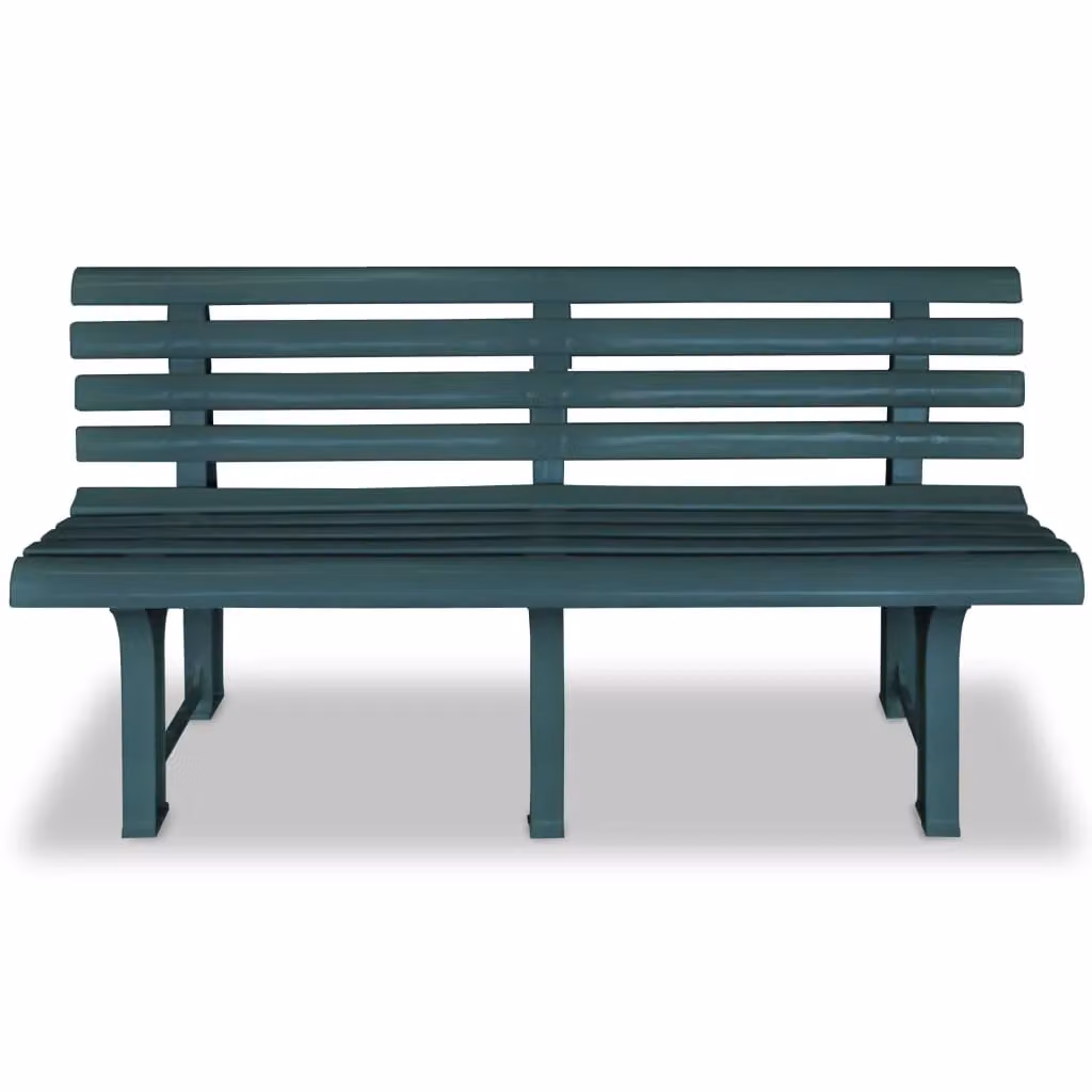 Berkfield Home Garden Bench in Green Plastic, Width: 145.5 cm – 2