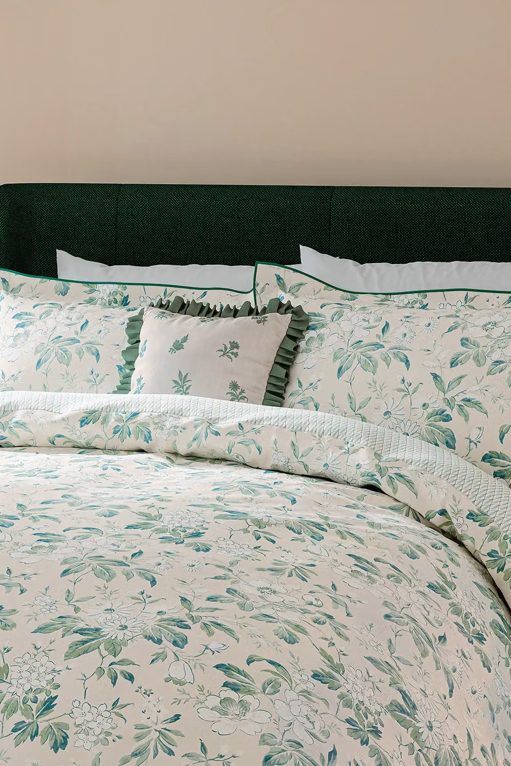 V&A Verdant Bouquet Floral Cotton Cushion, Green, W/D/H: 45 x 45 x 45 cm – 2