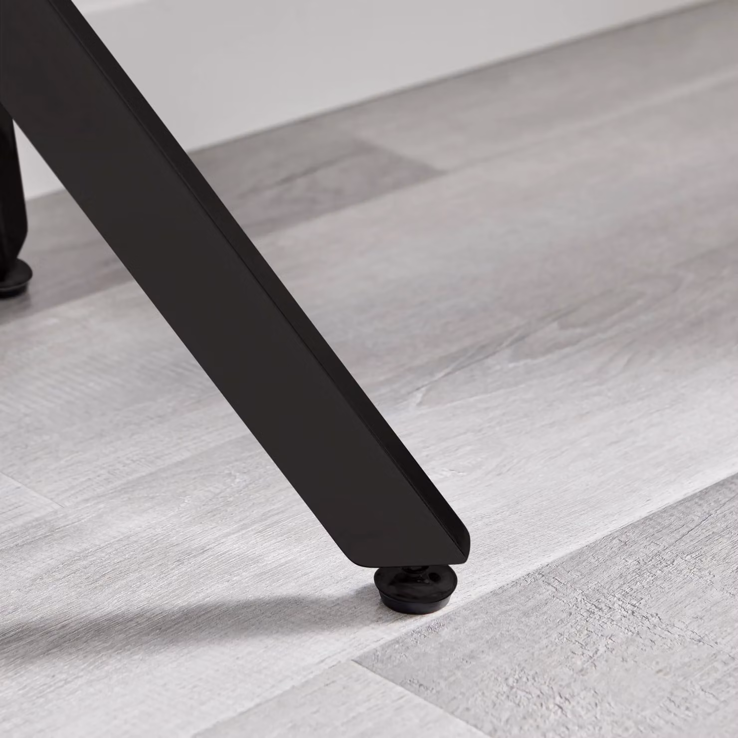 FurnitureboxUK Leonardo Rectangular Marble Effect Glass Top Console Table with Black Metal Starburst Legs in White – 4