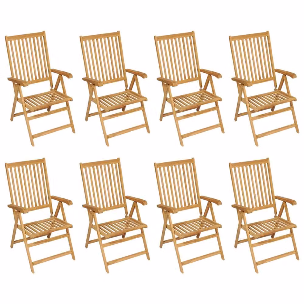 Berkfield Home Beautiful 9 Piece Garden Dining Set in Brown Solid Teak Wood