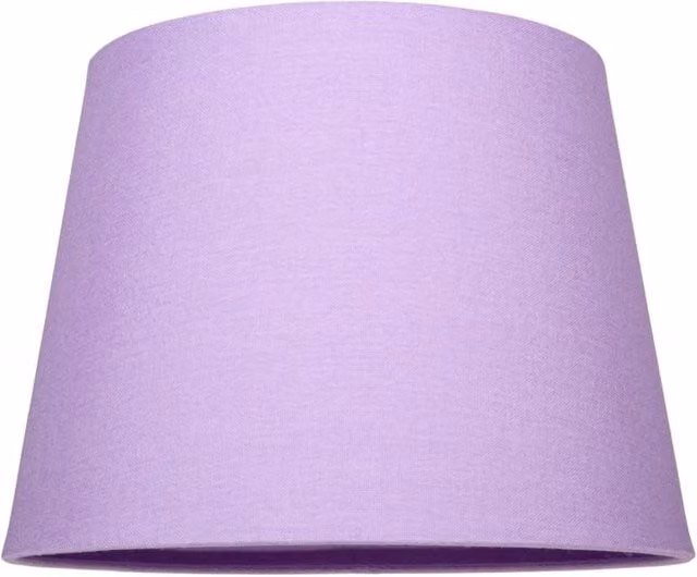 Happy Homewares Traditional Linen Fabric Drum Lampshade in Lilac, Diameter: 20.32 cm – 1