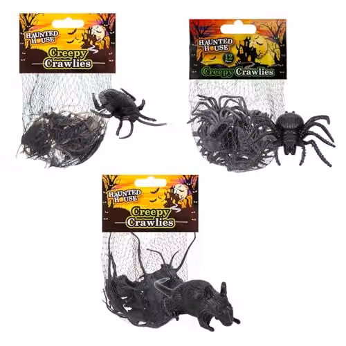 VFM e-Store Halloween Creepy Crawlies Spiders Party Pack in Black – 7