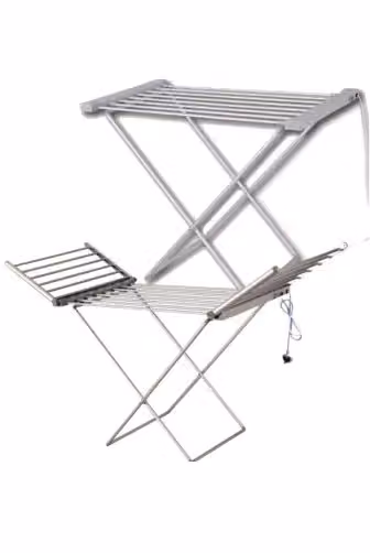 Groundlevel Silver Winged Heated Electric Clothes Airer with Cover – 2