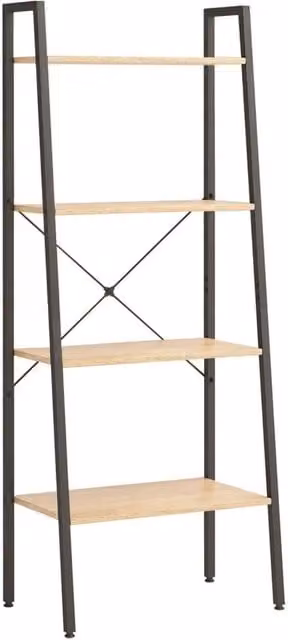 Berkfield Home 4-Tier Industrial Standing Shelf, Brown and Black, W/D/H: 56 x 35 x 140 cm – 1