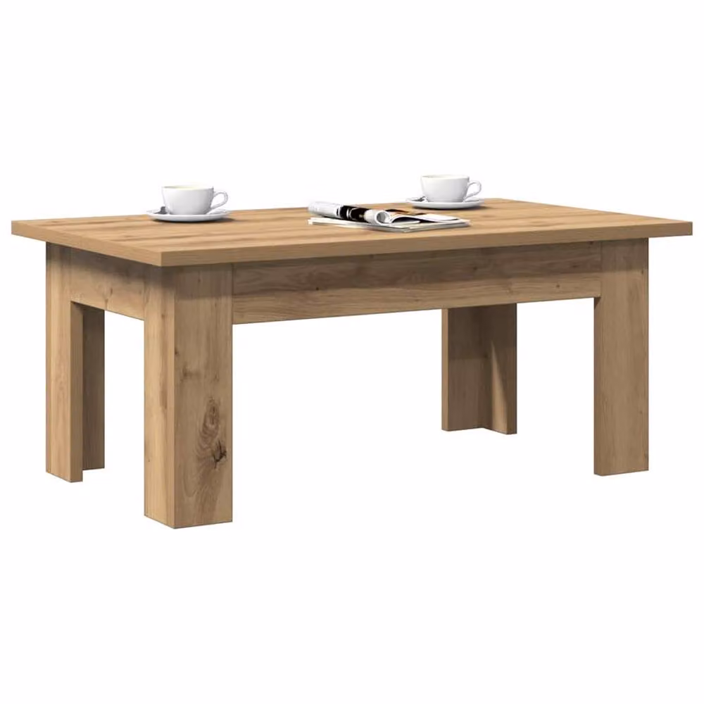 Berkfield Home Artisan Oak Coffee Table in Brown, W/D/H: 100 x 60 x 42 cm – 3