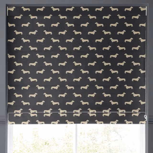 Emily Bond Peggy Made to Measure Blackout Roman Blind in Grey Smoke