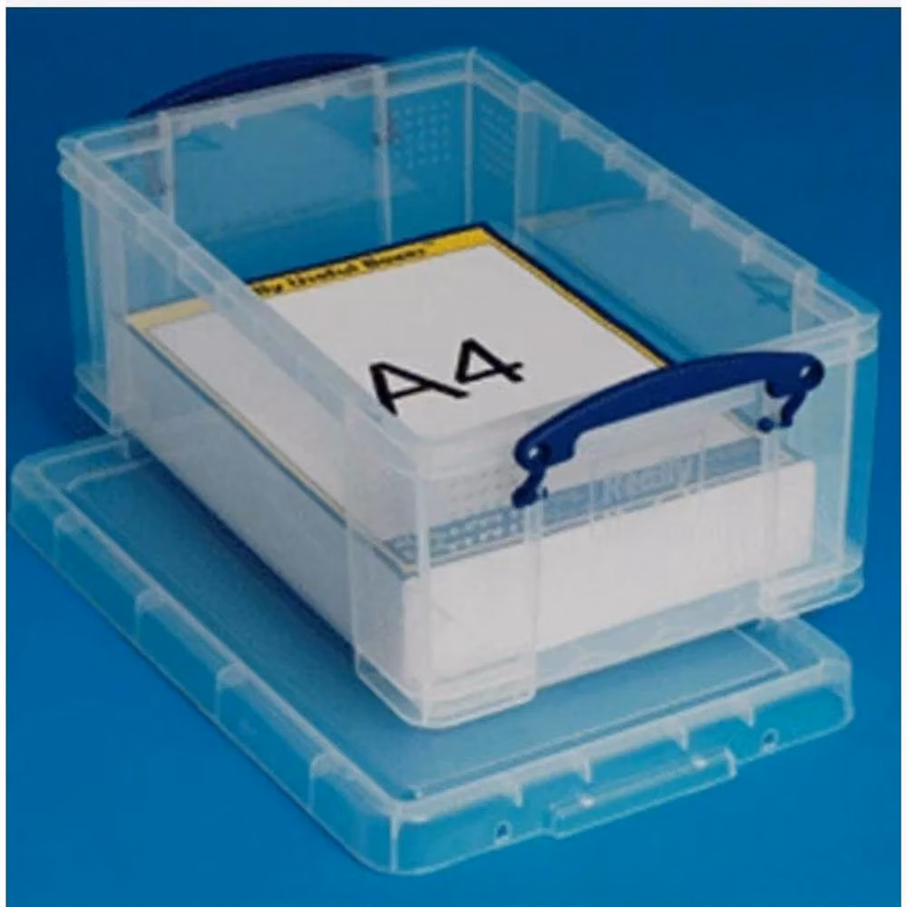 FLAVORA Really Useful A4 Document Storage Box, 9 Litre, Transparent – 2
