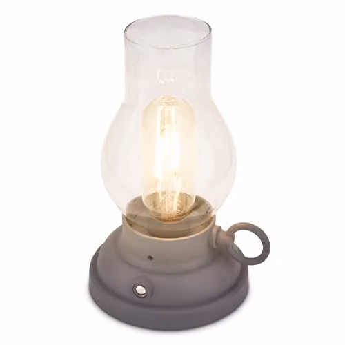 Briloner Rechargeable LED Table Lamp with Touch Dimming, IP44 Rated, Anthracite, W/D/H: 10.5 x 10.5 x 17.5 cm