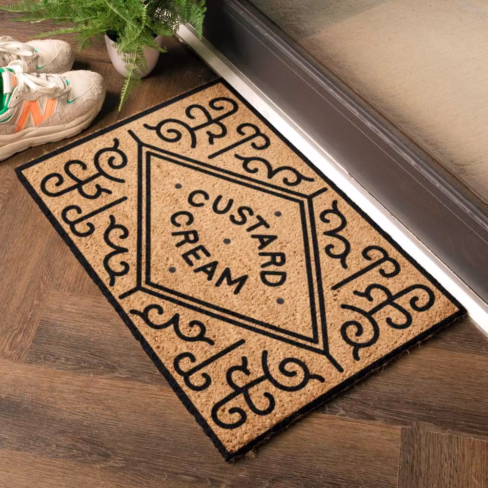 Artsy Mats Custard Cream Coir Doormat in Brown, W/D: 60 x 40 cm – 2