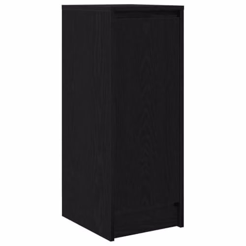 vidaXL Modern Black Sideboard in Engineered Wood W/D/H: 29.5 x 34 x 76 cm – 1