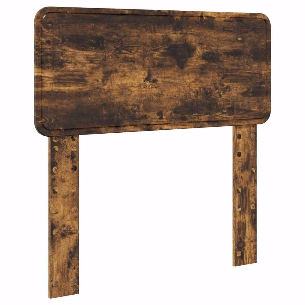 Berkfield Home Smoked Oak Bed Frame in Brown, Solid Pine and MDF Wood, W: 100 cm, D: 200 cm – 3