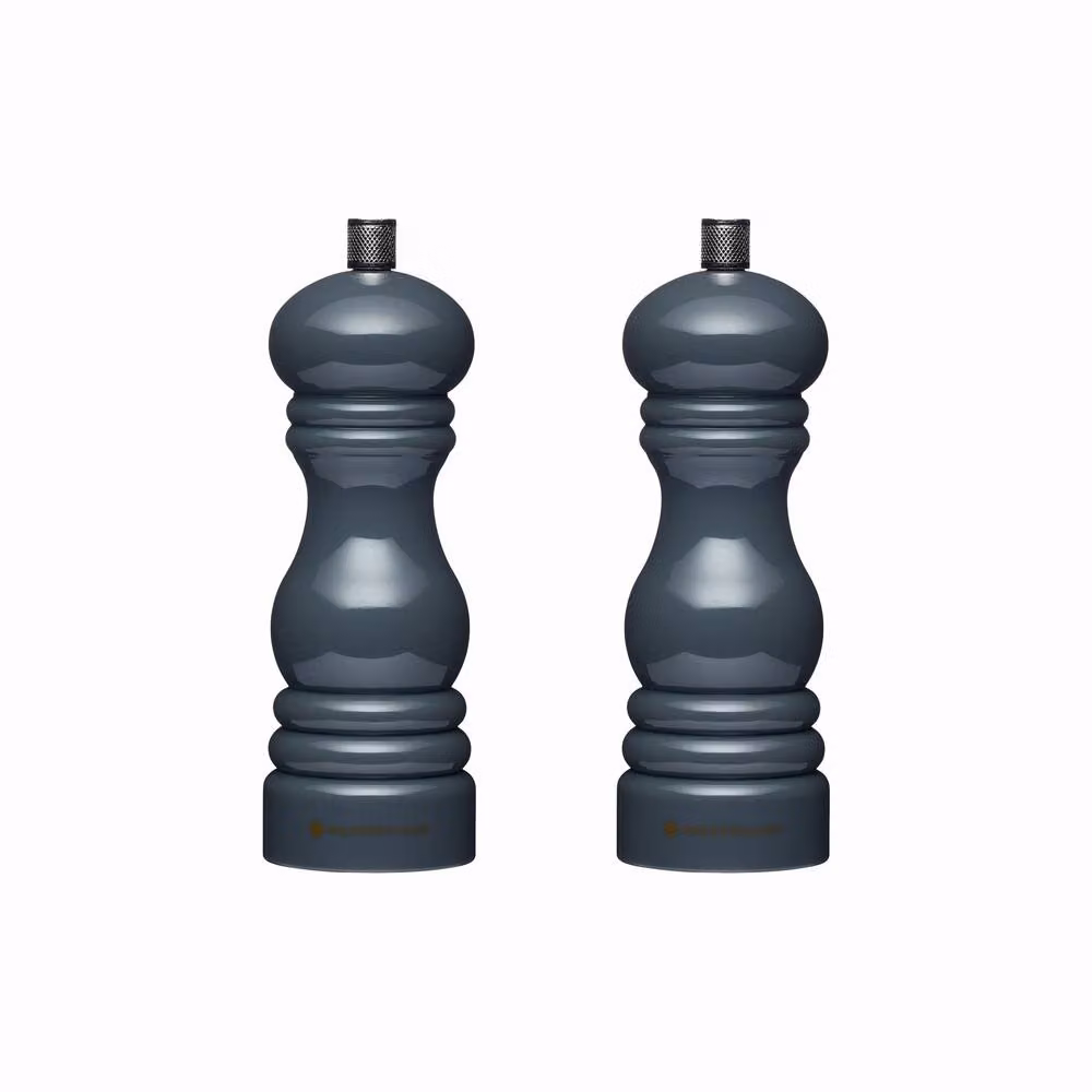 MasterClass Set of 2 Grey Ceramic Salt and Pepper Mills, Height: 17 cm – 2
