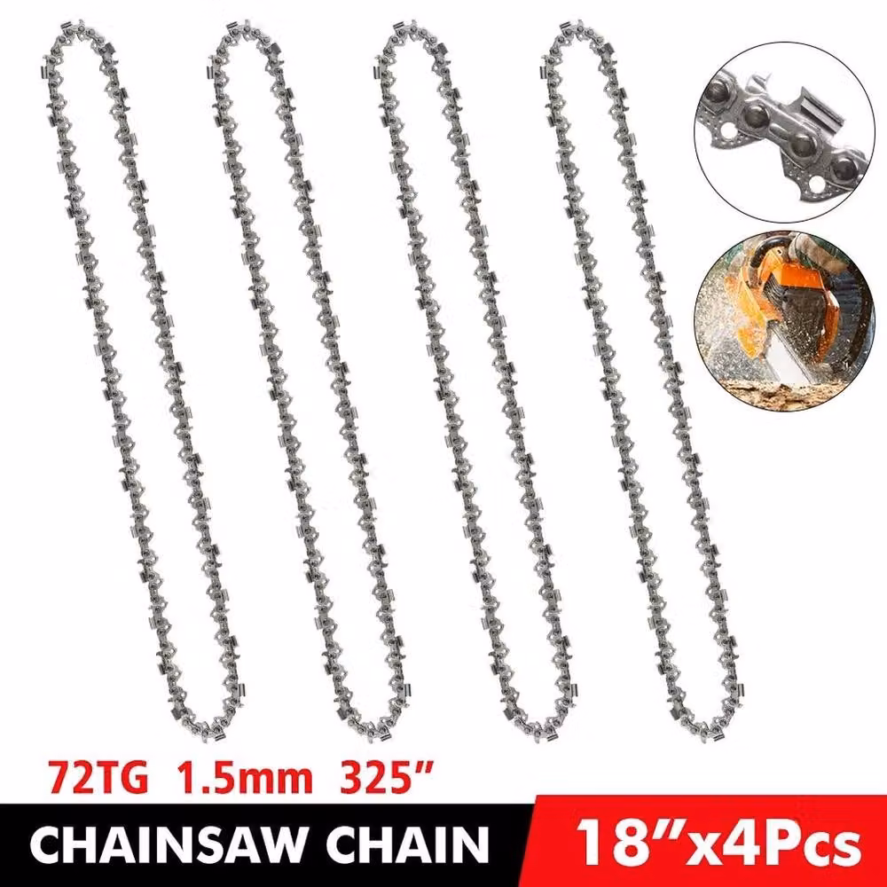 SPETLEK 18 Inch 3/8" LP Chainsaw Saw Chain Parts, 72DL, 0.058, 4-Piece Set in Silver – 3
