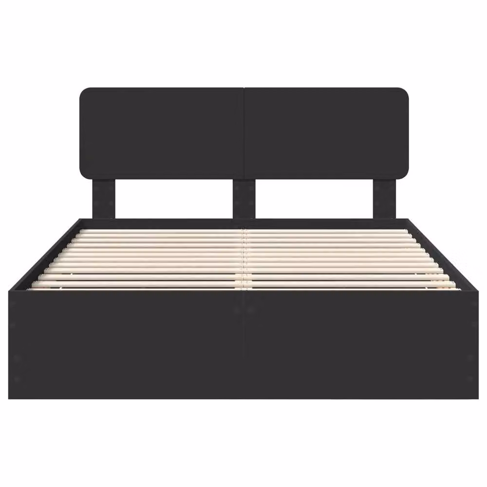 Berkfield Home Modern Bed Frame with Drawers in Black, Engineered Wood, W/D/H: 150 x 200 cm – 3
