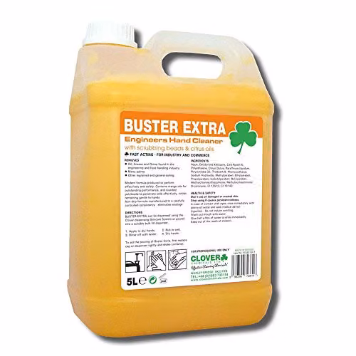 Clover Chemicals Buster Extra Engineers Hand Cleaner, 5 l, Orange